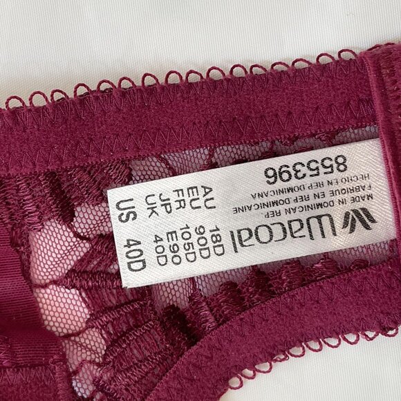 NEW Wacoal Womens 40D After Dark Embroidered Balconette Bra - Picture 4 of 10